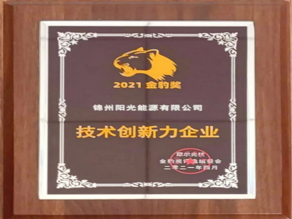 春和景明之際，錦州陽光能源榮獲2021PVTD“金豹獎”